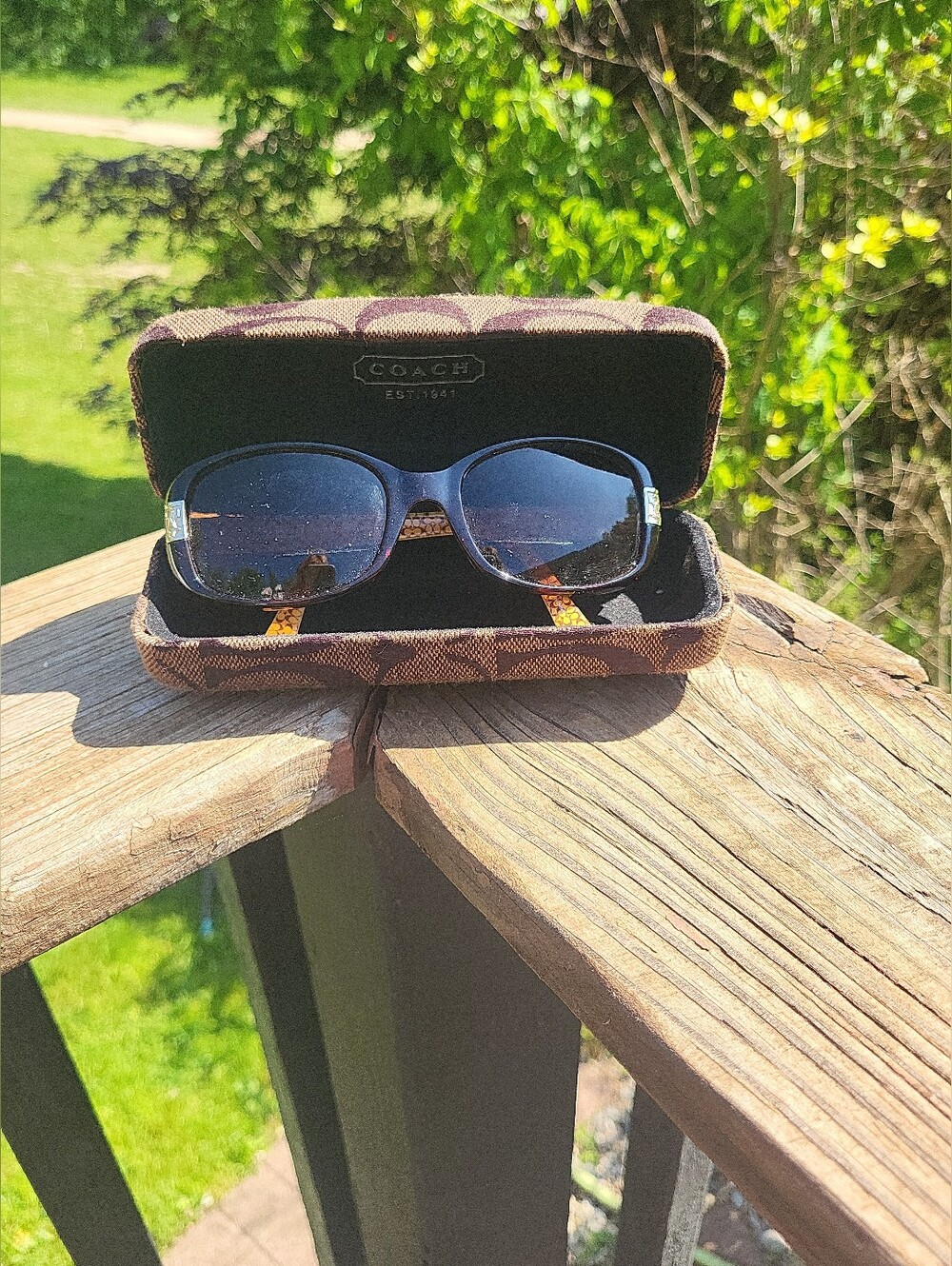 Coach HC8003 L004 Julian Sunglasses Frames Y2K Style Dark Tortoise w/ Case